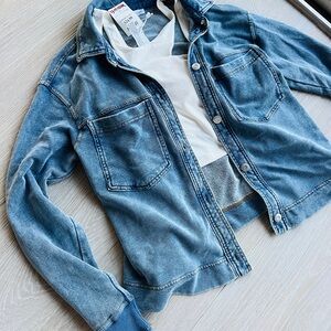 NWT Jane and Delancey Light Blue Jean Jacket